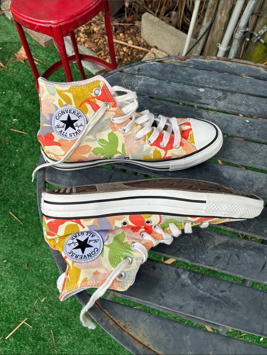 Converse Shoes - Converse High Top Sneakers - Red, Orange, Yellow, Green, Purple, White